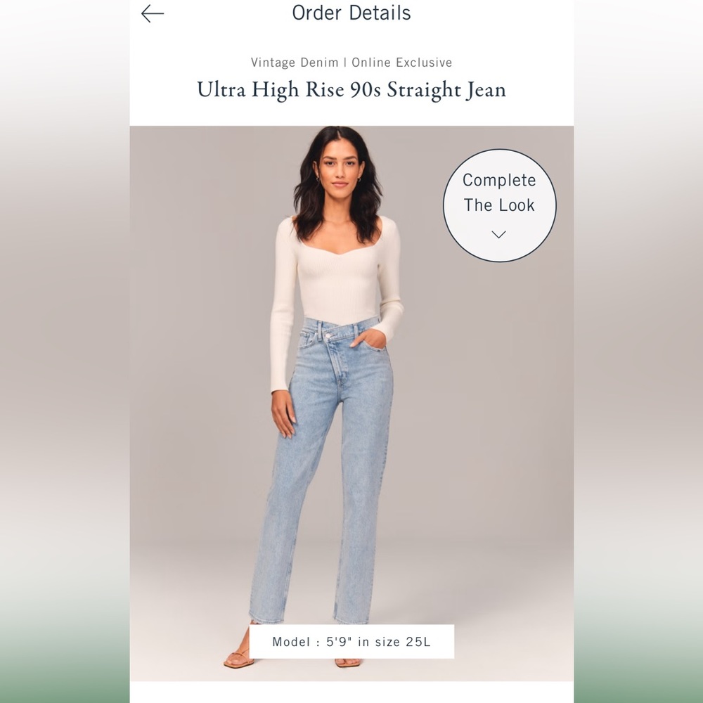 A&F Ultra High Rise Straight 90s Jeans